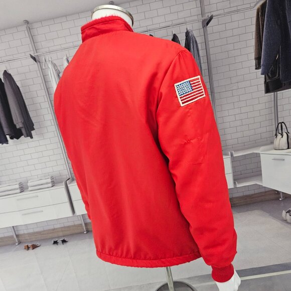 Ford Cobra Jacket Racing Mechanic Windbreaker COAT Red Size Medium - Picture 11 of 13